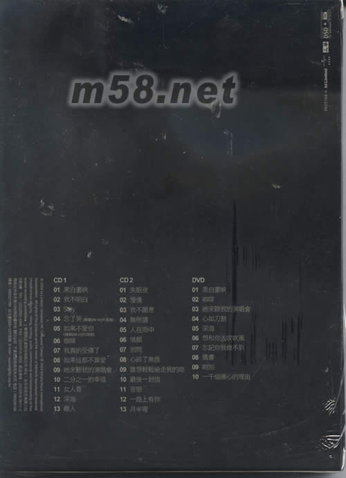 Black & White 新歌+精选(黑色限定版)专辑背面图片