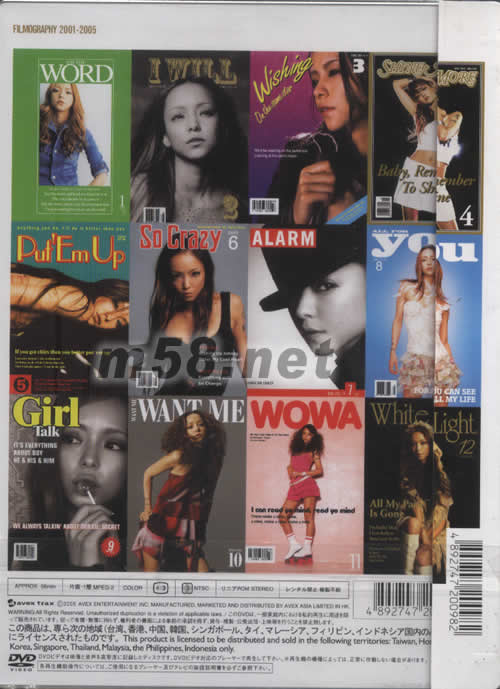 影像全记录 音乐录像带精选2001-2005 DVD专辑背面图片