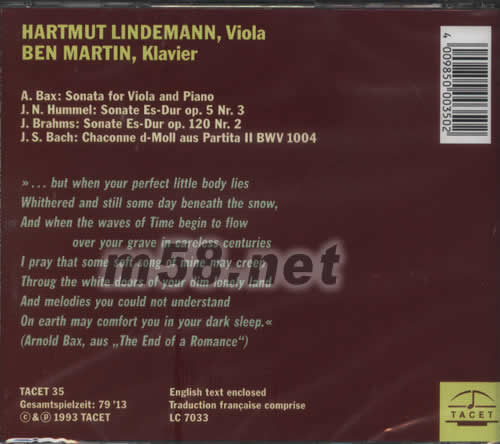 hartmut lindemann中提琴 价格 图片 tacet公司系