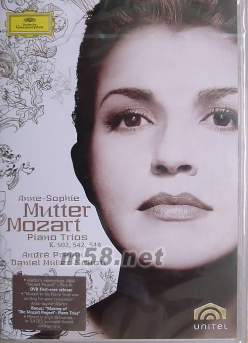 VOILIN WOLFGANG AMADEUS MOZART莫扎特大小提琴与钢琴三重奏演奏会DVD专辑正面图片