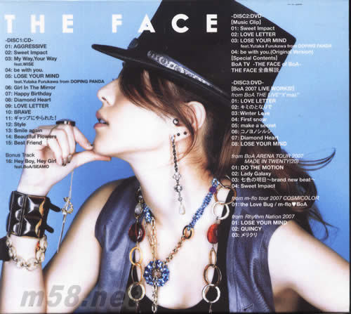 THE FACE (CD+2DVD香港初回限定生产盘)专辑背面图片