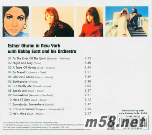 ESTHER OFARIM IN NEW YORK WITH BOBBY SCOTT AND HIS ORCHESTRA欧版专辑背面图片