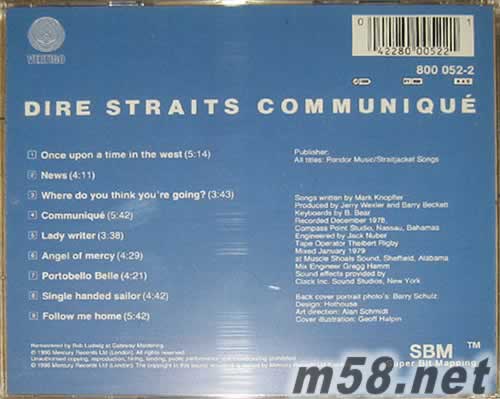 Communique 公报专辑背面图片