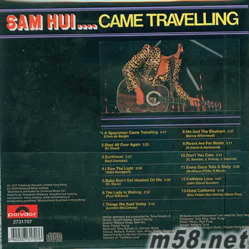 Came Travelling 环球复黑王专辑背面图片