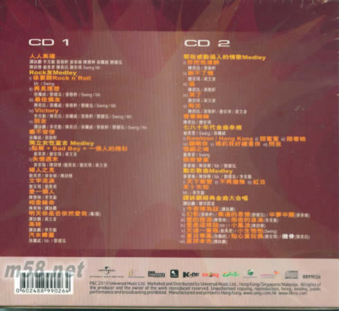UNI-POWER 大合唱會 LIVE (2CD)专辑背面图片