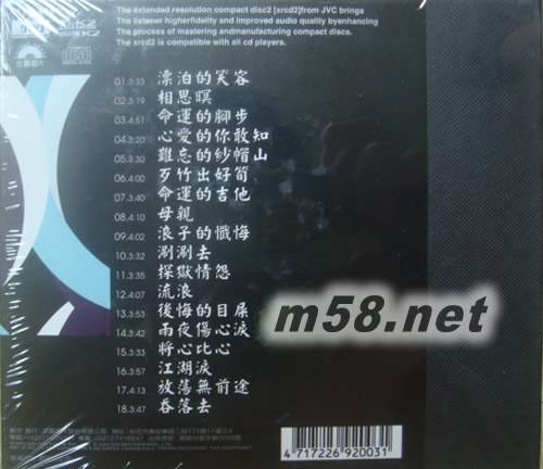 阿吉仔精选 18首台语冠军歌选 XRCD专辑背面图片