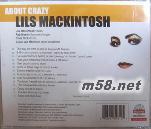 About Crazy专辑背面图片