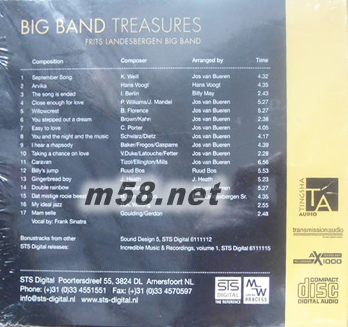瑞典示范天碟BIG BAND 大乐队专辑背面图片