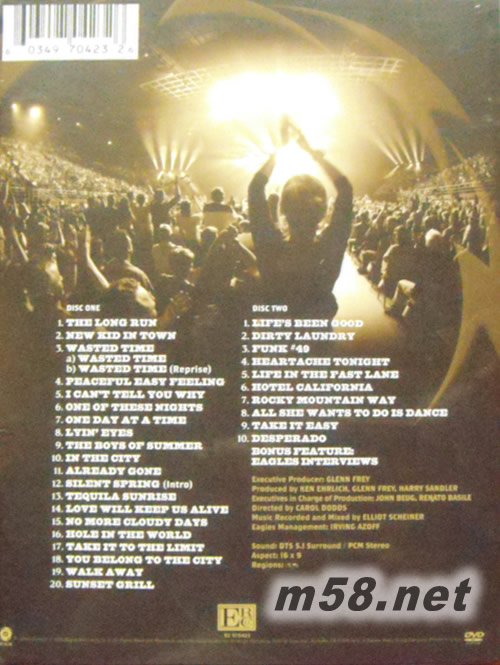 Farewell Live From Melbourne 2DVD专辑背面图片