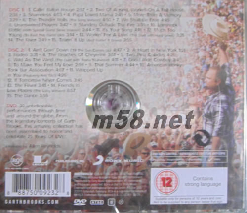 Double Live 2CD+DVD (25th Anniversary Edition)专辑背面图片