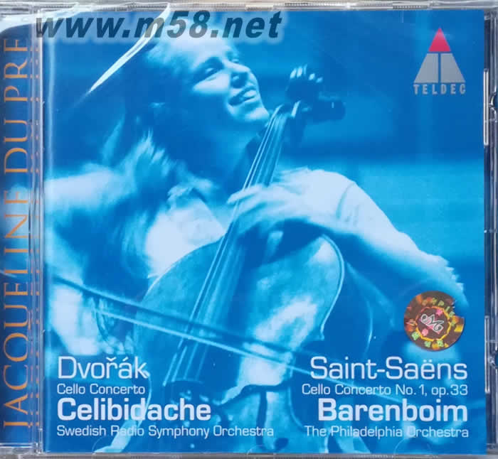 德沃夏克 圣桑 DVORAK SAINT SAENS 大提琴协奏曲(杜普蕾)专辑正面图片