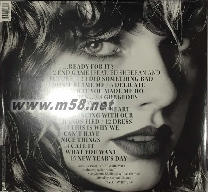 Reputation 180g 33RPM LP专辑背面图片