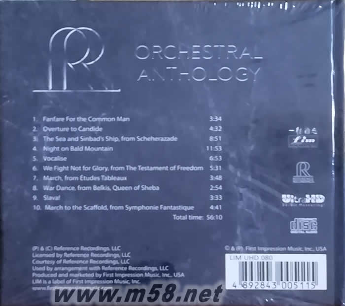 Orchestral Anthology 管弦乐精选 ULTRAHD专辑背面图片