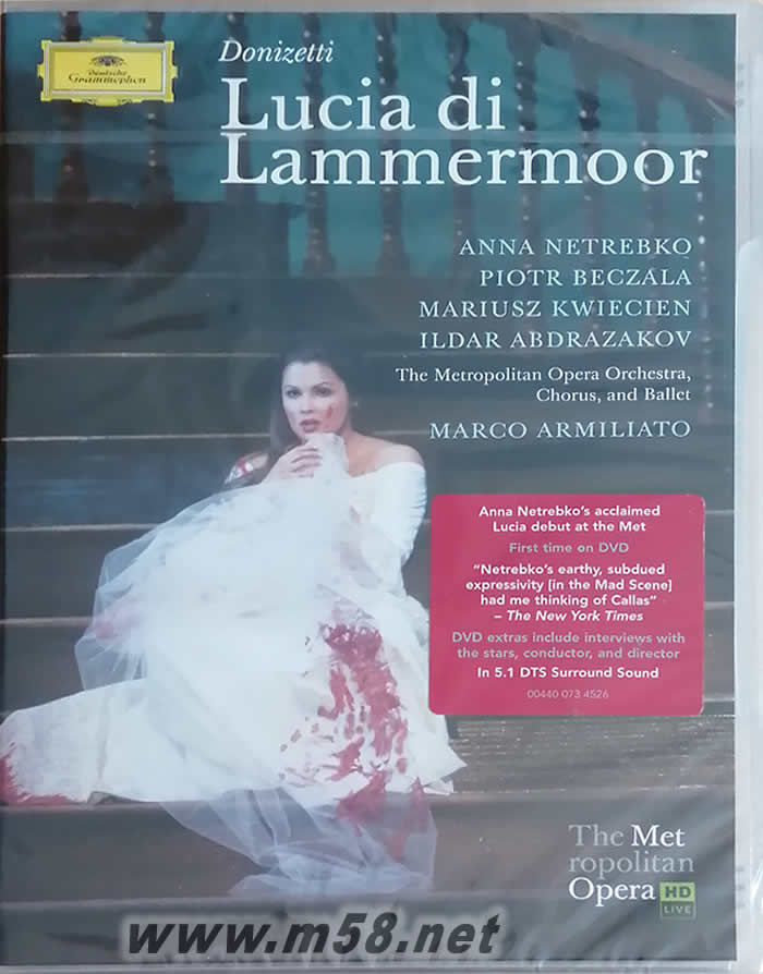 Donizetti:Lucia di Lammermoor 董尼采悌:拉美莫尔的露琪亚 DVDDVD正面图片