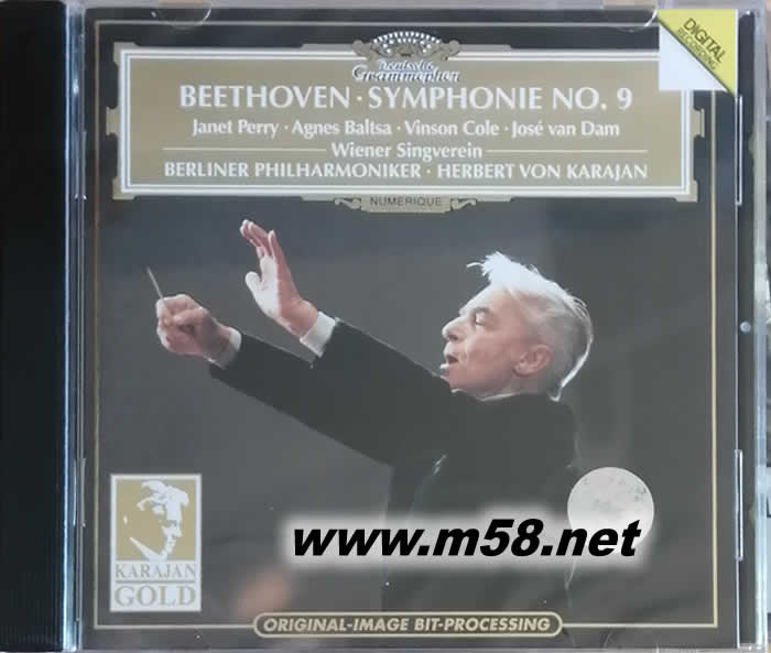贝多芬第9交响曲Beethoven Symphony NO. 9 金装卡拉扬系列(古典爱好者必备)专辑正面图片