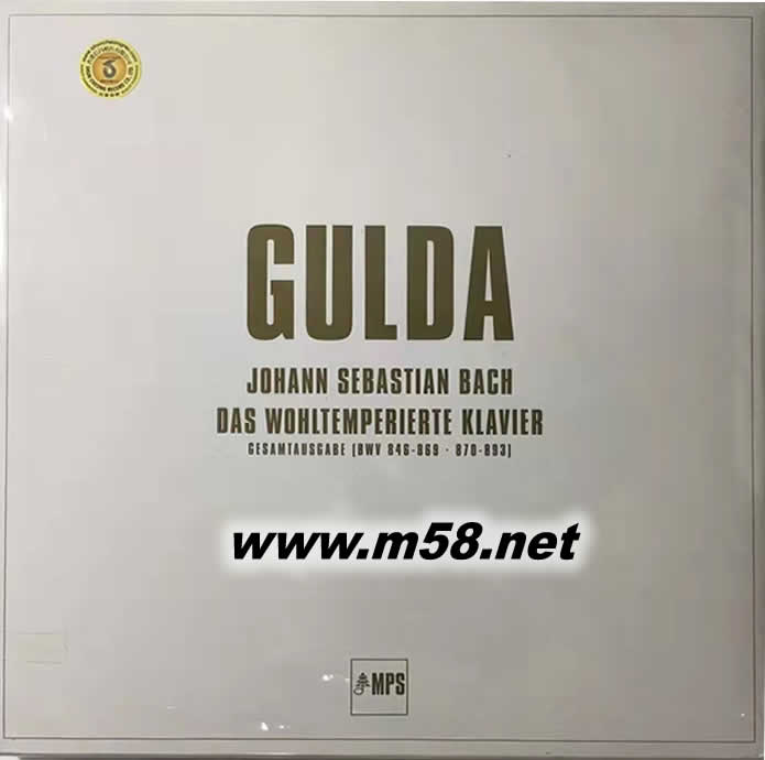 巴哈 平均律全集 J.S. BACH : DAS WOHLTEMPERIERTE KLAVIER 180g 33RPM LP ( 5黑胶套装 )专辑正面图片