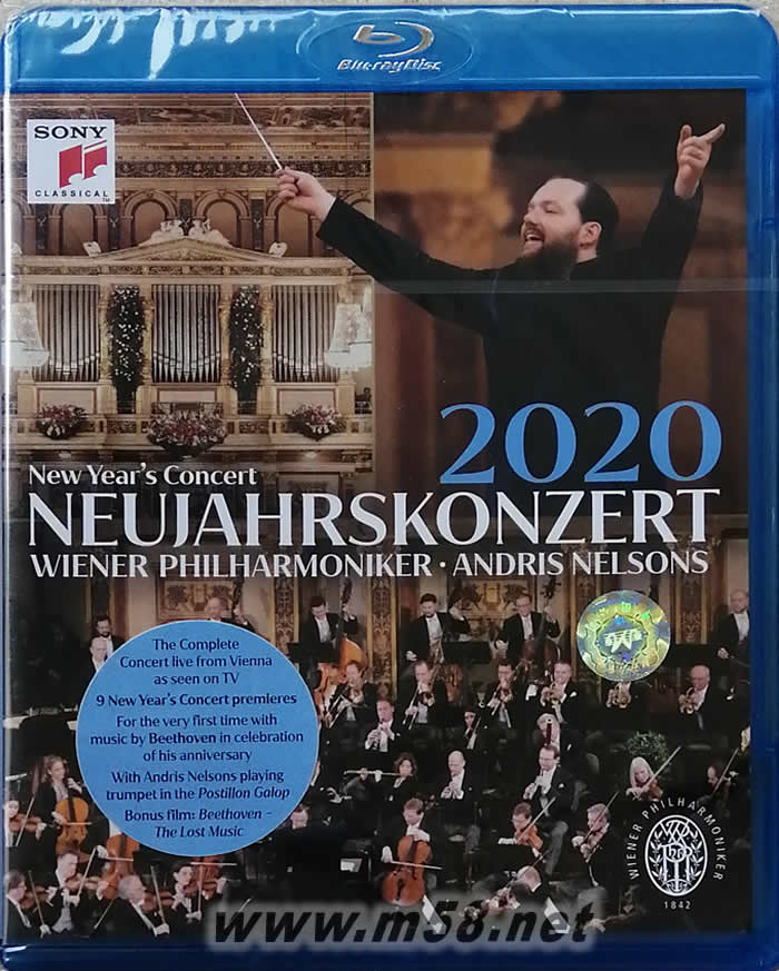 2020年维也纳新年音乐会 指挥:拉脱维亚指挥家安德里斯·尼尔森斯(Andris Nelsons)BD专辑正面图片