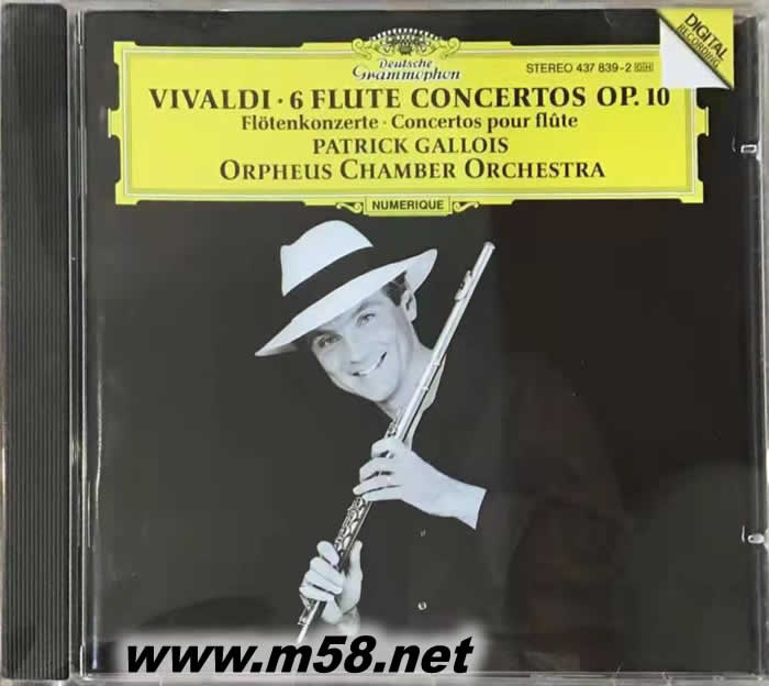 维瓦尔弟长笛协奏曲 VIVALDI 6 FLUTE CONCERTOS OP.10专辑正面图片
