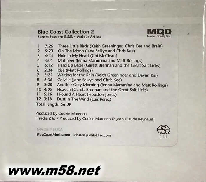 美国蓝岸精选2 VARIOUS BLUE COAST COLLECTION 第二集 MQDCD专辑背面图片