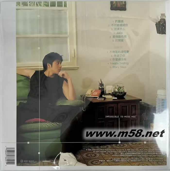 不可能错过你 橘色彩胶 黑胶 限量版专辑背面图片