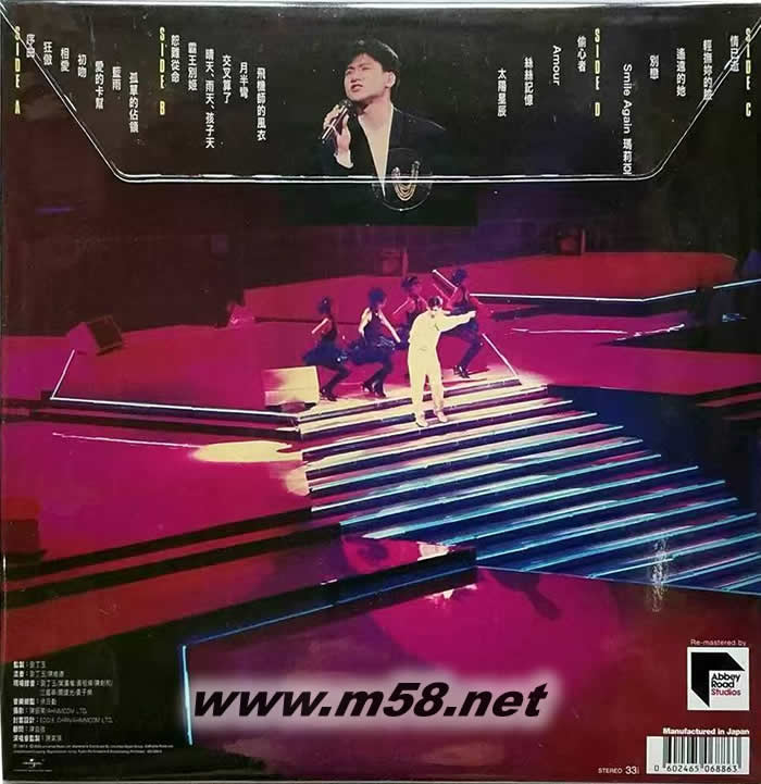 张学友87演唱会 双黑胶 限量版专辑背面图片