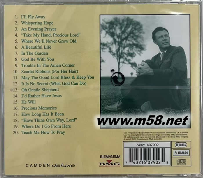 20 GOSPEL FAVOURITES专辑背面图片